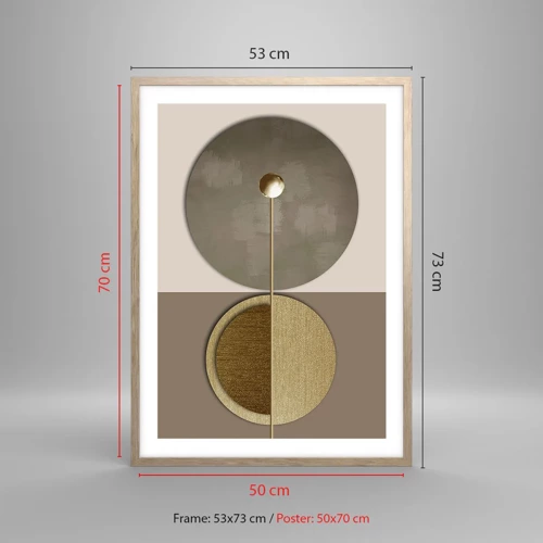 Poster in light oak frame - Perfect Balance - 50x70 cm