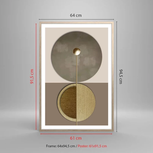 Poster in light oak frame - Perfect Balance - 61x91 cm