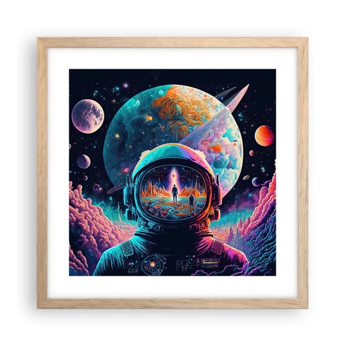 Poster in light oak frame - Philosophers Didn't Imagine This - 40x40 cm