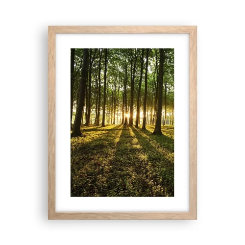 Poster in light oak frame - Photography of All Springs - 30x40 cm