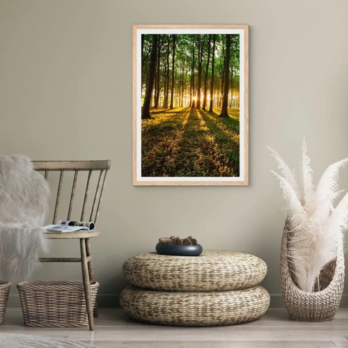 Poster in light oak frame - Photography of All Springs - 30x40 cm