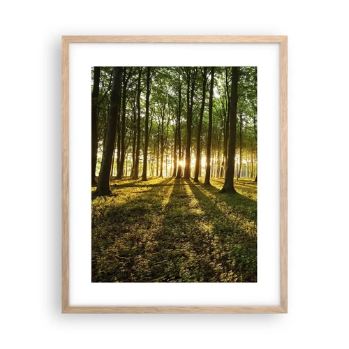 Poster in light oak frame - Photography of All Springs - 40x50 cm