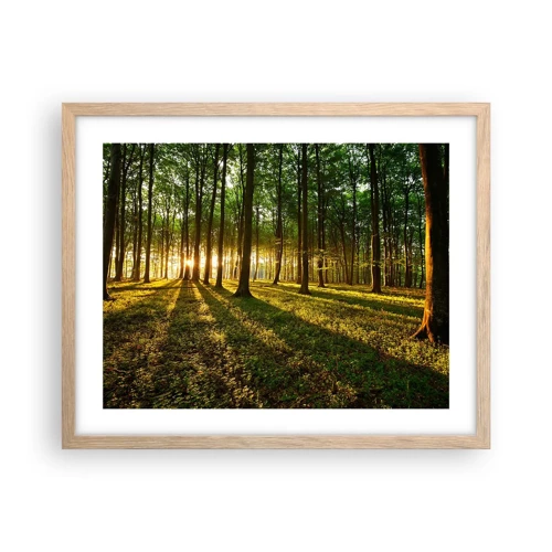 Poster in light oak frame - Photography of All Springs - 50x40 cm