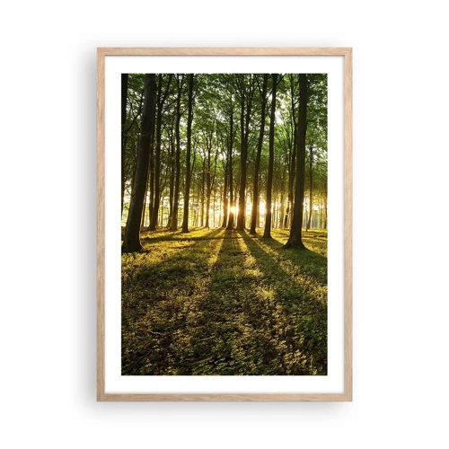 Poster in light oak frame - Photography of All Springs - 50x70 cm