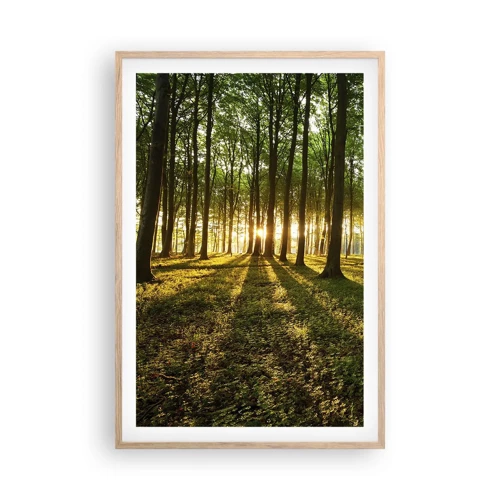 Poster in light oak frame - Photography of All Springs - 61x91 cm