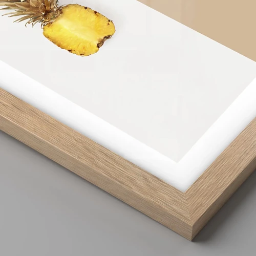 Poster in light oak frame - Pineapple for Us - 30x40 cm