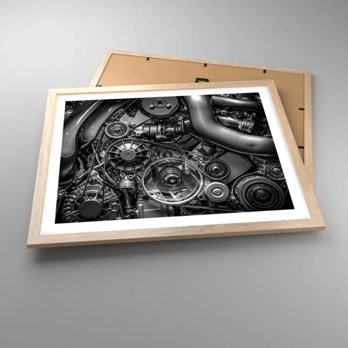 Poster in light oak frame - Poetry of Mechanics - 50x40 cm