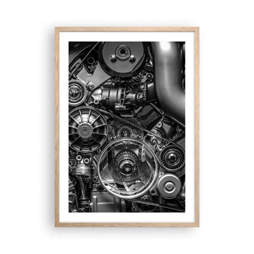 Poster in light oak frame - Poetry of Mechanics - 50x70 cm
