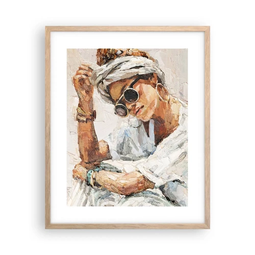 Poster in light oak frame - Portrait in Full Sun - 40x50 cm