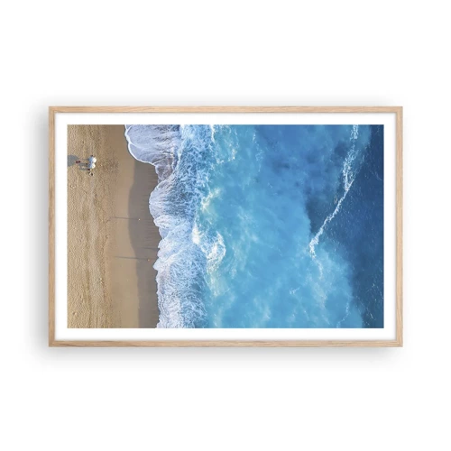 Poster in light oak frame - Power of the Blue - 91x61 cm