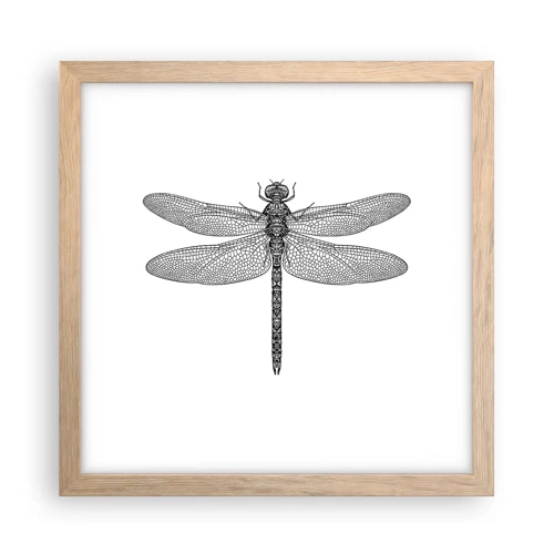 Poster in light oak frame - Precision of Nature - 30x30 cm