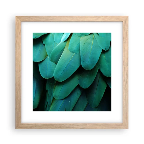 Poster in light oak frame - Precision of Parrot Nature - 30x30 cm