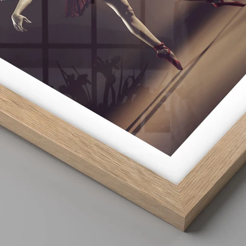 Poster in light oak frame - Prima Ballerina - 70x100 cm