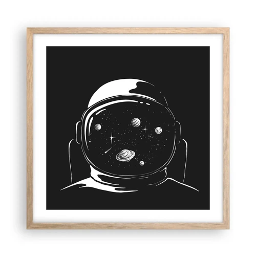 Poster in light oak frame - Quite a View - 50x50 cm