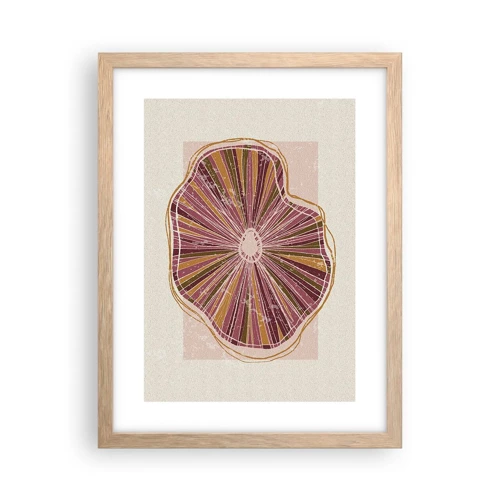 Poster in light oak frame - Radial Abstract - 30x40 cm