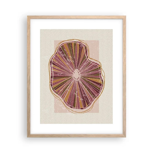 Poster in light oak frame - Radial Abstract - 40x50 cm