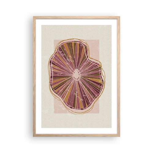 Poster in light oak frame - Radial Abstract - 50x70 cm