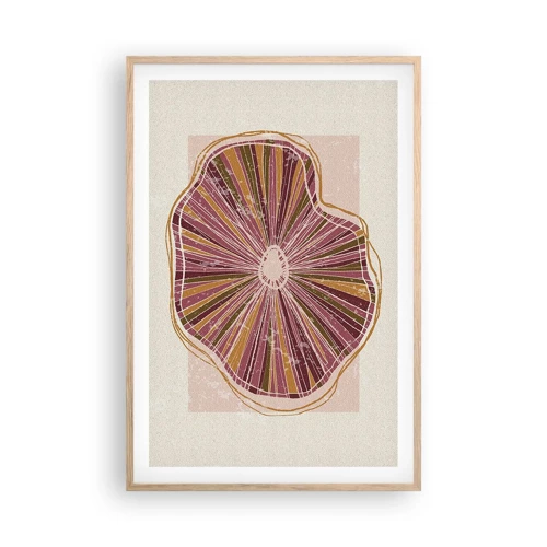 Poster in light oak frame - Radial Abstract - 61x91 cm