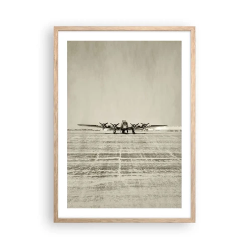 Poster in light oak frame - Ready as Always - 50x70 cm