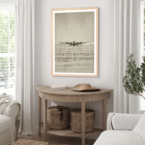 Poster in light oak frame - Ready as Always - 61x91 cm