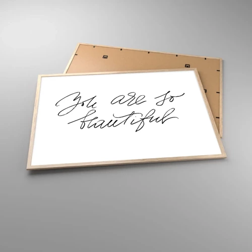 Poster in light oak frame - Really, Believe Me... - 100x70 cm