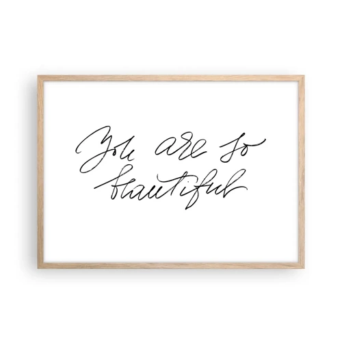 Poster in light oak frame - Really, Believe Me... - 70x50 cm