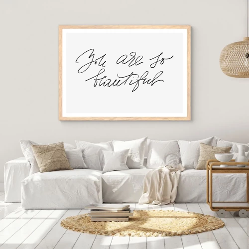 Poster in light oak frame - Really, Believe Me... - 70x50 cm