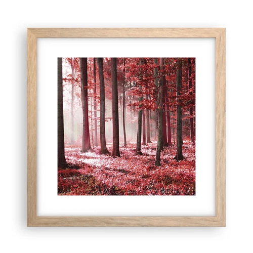 Poster in light oak frame - Red Equally Beautiful - 30x30 cm