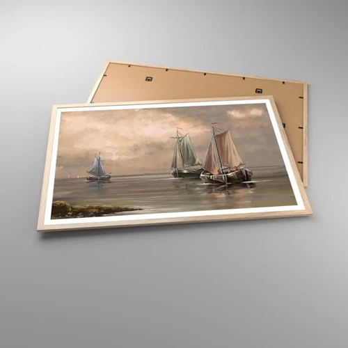 Poster in light oak frame - Return of Sailors - 91x61 cm