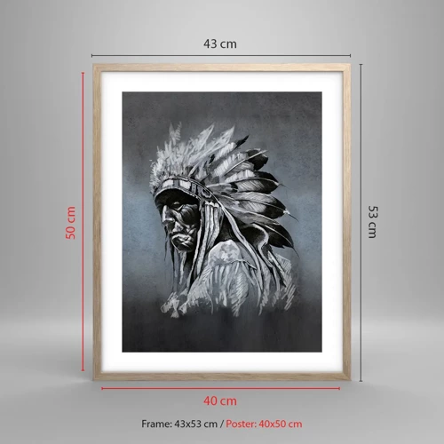 Poster in light oak frame - Return to the Roots - 40x50 cm