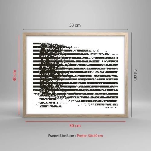 Poster in light oak frame - Rhythm and Noise - 50x40 cm