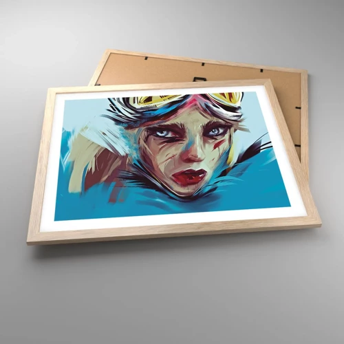 Poster in light oak frame - Road Mistress - 50x40 cm