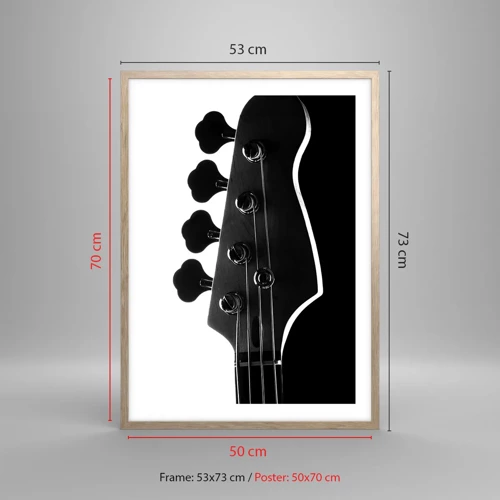 Poster in light oak frame - Rock Silence - 50x70 cm