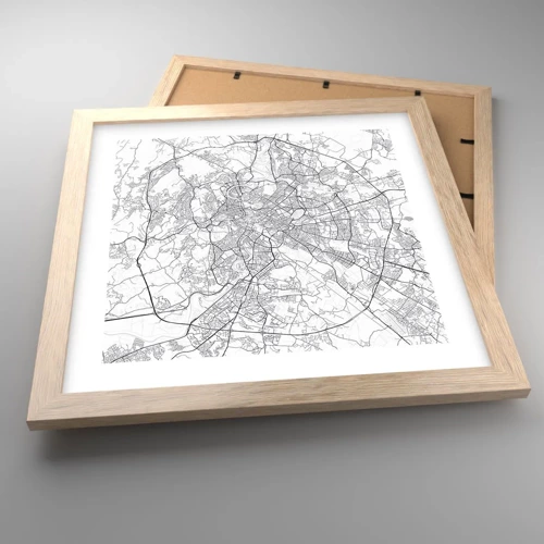 Poster in light oak frame - Roman Circle - 30x30 cm