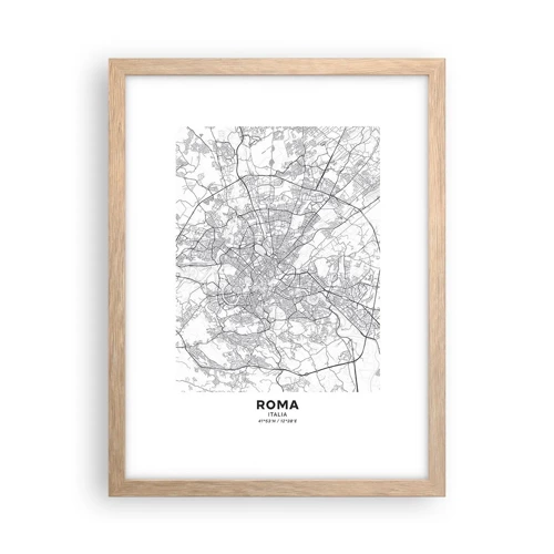 Poster in light oak frame - Roman Circle - 30x40 cm