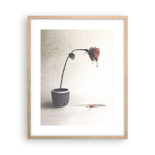Poster in light oak frame - Rosa Dolorosa - 40x50 cm