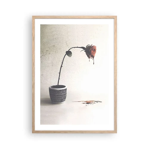 Poster in light oak frame - Rosa Dolorosa - 50x70 cm