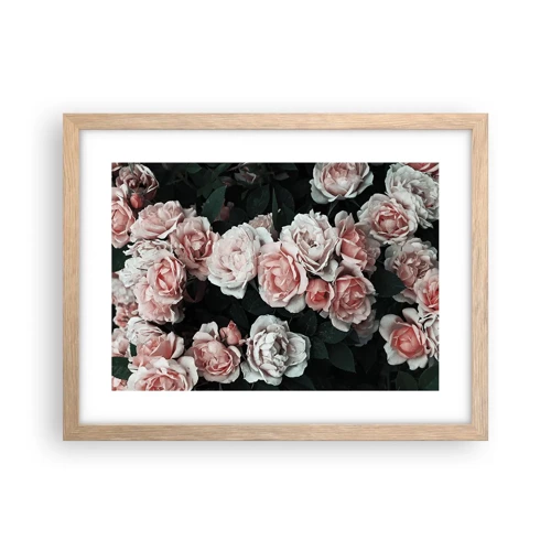 Poster in light oak frame - Rose Ensemble - 40x30 cm