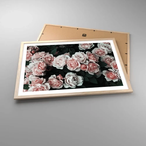 Poster in light oak frame - Rose Ensemble - 70x50 cm