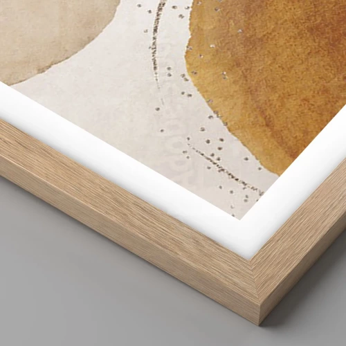 Poster in light oak frame - Roundness and Movement - 30x40 cm