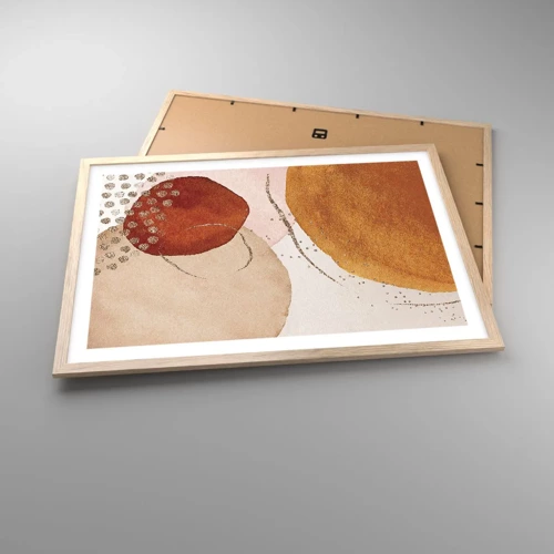 Poster in light oak frame - Roundness and Movement - 70x50 cm