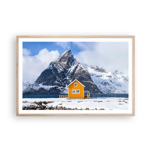 Poster in light oak frame - Scandinavian Holiday - 91x61 cm