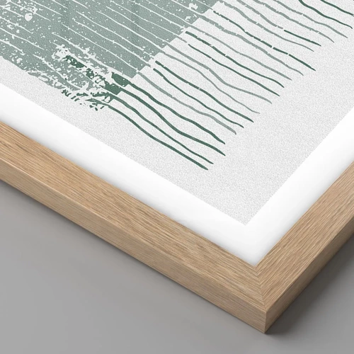 Poster in light oak frame - Sea Abstract - 100x70 cm