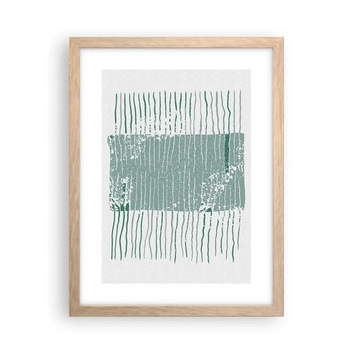 Poster in light oak frame - Sea Abstract - 30x40 cm