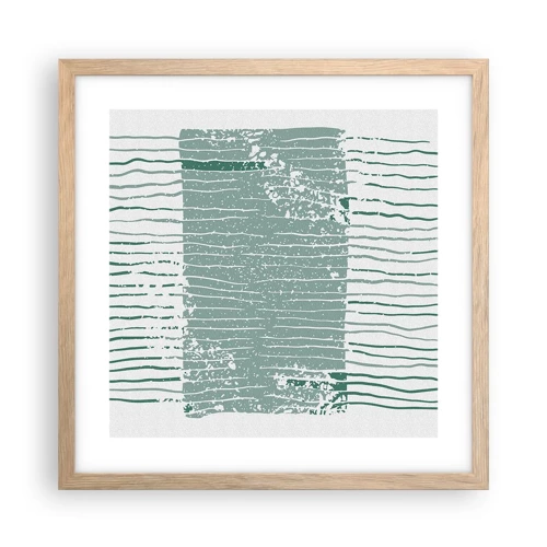 Poster in light oak frame - Sea Abstract - 40x40 cm
