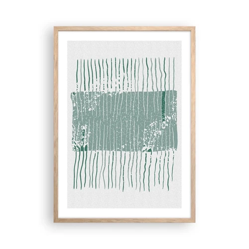 Poster in light oak frame - Sea Abstract - 50x70 cm
