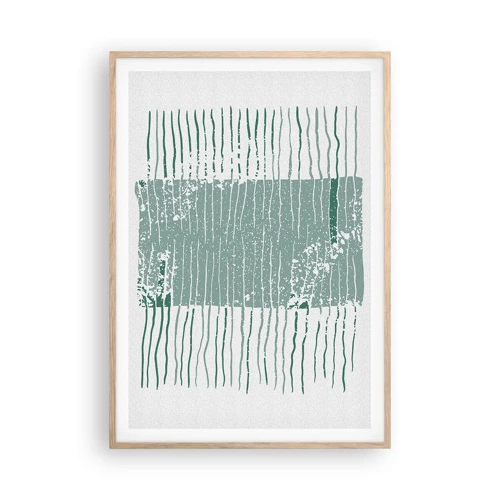 Poster in light oak frame - Sea Abstract - 70x100 cm