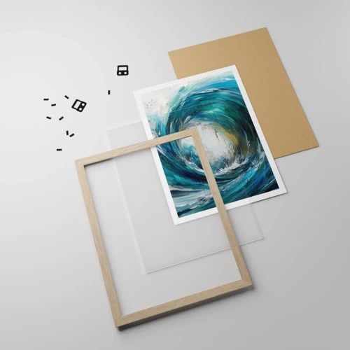 Poster in light oak frame - Sea Portal - 30x40 cm