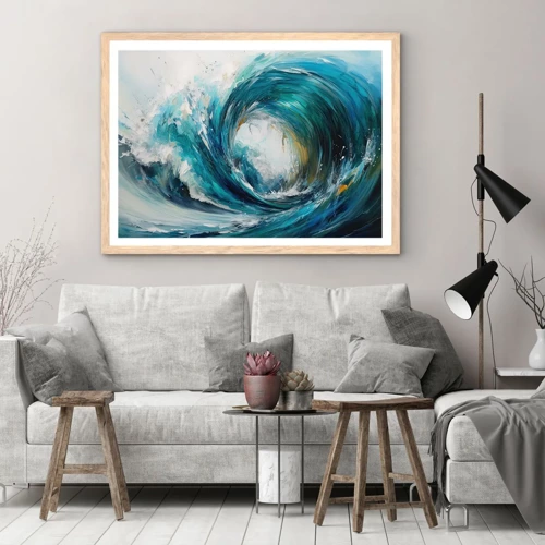 Poster in light oak frame - Sea Portal - 40x30 cm