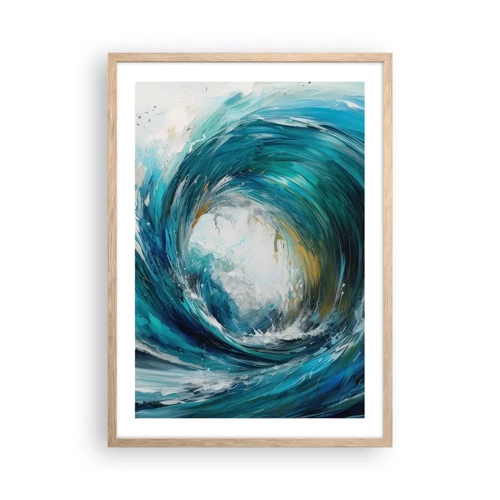 Poster in light oak frame - Sea Portal - 50x70 cm